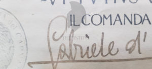d'annunzio autografo