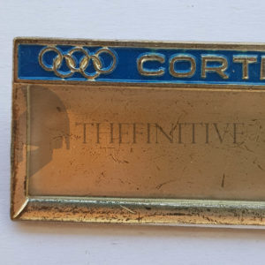 cortina 1956 olimpiadi targhetta