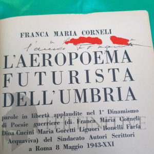 marinetti autografo futurismo libro