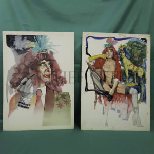 Bozzetti manifesto film IAIA – lotto di due, Originali