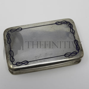 ❌🙁Savoia VEIII Tabacchiera Argento e Smalti Blu – ‘900