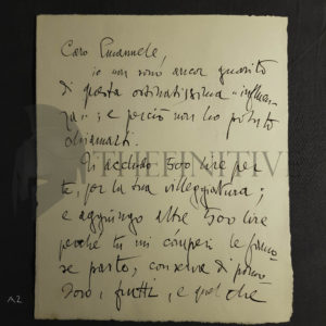 Gabriele d'Annunzio lettera autografa