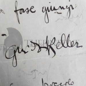 Guido KELLER autografo FIUME