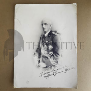 ❌🙁Vittorio Emanuele III autografo – fotografia 1943