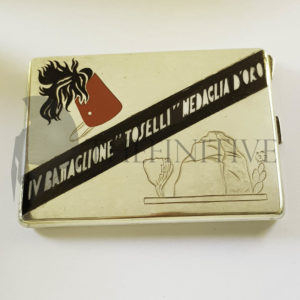 ❌🙁IV Battaglione TOSELLI – coloniale – portasigarette ARGENTO