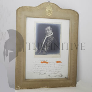 ❌🙁Papa Benedetto XV autografo – Cornice pergamena