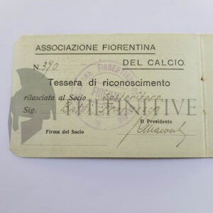 Calcio Tessera ASSOCIAZIONE FIORENTINA