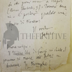 ITÀ D’ANNUNZIO BIDERI lettera 1893