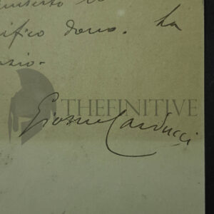 Giosuè Carducci cartolina autografata