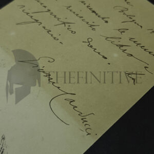 Giosuè Carducci cartolina autografata