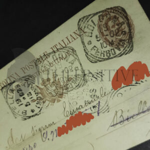 Giosuè Carducci cartolina autografata