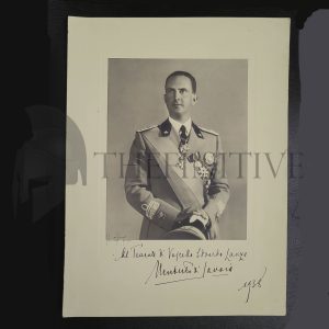 UMBERTO II autografo Generale designato d’Armata 1938